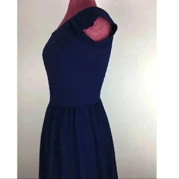 xhilaration Womens Dress Navy Blue Knit Sz Sp - Picture 7 of 8